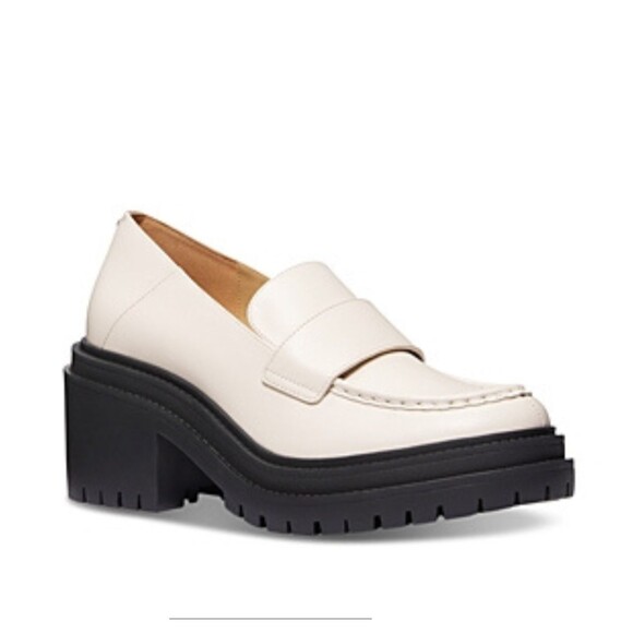 Michael Kors Women's Rocco Slip-On Heeled Loafer,  Light Cream, 9.5M - Picture 1 of 6